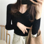 v-neck Sweater slim long sleeve bodycon