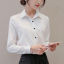 Blouse Women Chiffon Office Career Shirts Tops Fashion Casual Long Sleeve Blouses Femme Blusa