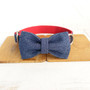 The Red Jean Dog Collar w/ Detachable Bow