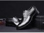 Merkmak Fashion Leather shoes Men Dress Shoe Pointed Oxfords Shoes For Men Lace Up Designer Luxury Men Formal Shoes 2019