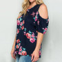 Plus Size Blouse Floral Printed Half Sleeve Shirt