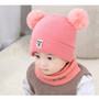 Newborn Baby Boys/Girls Warm Winter Hats Scarf Sets