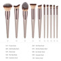 Luxury Champagne Makeup Brush Set