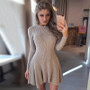 Long Sleeve Sweater Mini Dress
