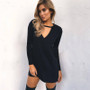 Mini Dress Choker V-neck