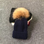 Fur Pom Poms Winter Knitted Beanies Hat for Kids and Adults