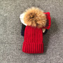 Fur Pom Poms Winter Knitted Beanies Hat for Kids and Adults