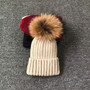 Fur Pom Poms Winter Knitted Beanies Hat for Kids and Adults
