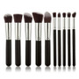 10 pcs Synthetic Kabuki Makeup Brush Set Cosmetics Foundation blending blush makeup tool