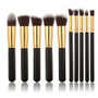 10 pcs Synthetic Kabuki Makeup Brush Set Cosmetics Foundation blending blush makeup tool