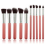 10 pcs Synthetic Kabuki Makeup Brush Set Cosmetics Foundation blending blush makeup tool