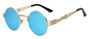 Gothic Steampunk Sunglasses Men Women Metal WrapEyeglasses Round Shades Brand Designer Sun glasses Mirror  High Quality UV400