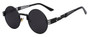Gothic Steampunk Sunglasses Men Women Metal WrapEyeglasses Round Shades Brand Designer Sun glasses Mirror  High Quality UV400