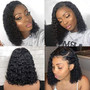 Curly Bob Lace Front Human Hair Wigs For Black Women Peruvian Remy Hair 13x4 Pre Plucked HD Transparent Lace Frontal Wig
