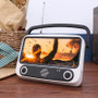 Retro Mini Bluetooth Speaker Mobile Phone Movies TV Holder Music Player Portable Wireless Sound Box for U Disk TF Card