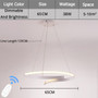 Modern Led Chandelier Lighting With Remote Control Aluminum Lustre Ring Lamp For Living Room Bedroom Restaurant Kitchen Fixtures