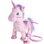 1pc Electric Walking Unicorn Plush Toy Stuffed Animal Toy Electronic Music Unicorn Toy for Children Christmas Gifts 35cm Bag