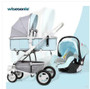 Free Shipping  Carriage Wiseonle Baby Stroller 2 in 1 High Landscape Pram Luxury Portable Folding Pram