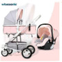 Free Shipping  Carriage Wiseonle Baby Stroller 2 in 1 High Landscape Pram Luxury Portable Folding Pram