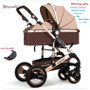 Free Shipping  Carriage Wiseonle Baby Stroller 2 in 1 High Landscape Pram Luxury Portable Folding Pram