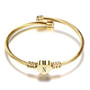 Fashion Girls Gold Color Stainless Steel Heart Bracelet