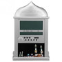 1 Pcs Muslim Praying Islamic Azan Table Clock Azan Alarm Clocks with Pen 1500 Cities Athan Adhan Salah Prayer Silver Clock