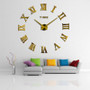 promotion new home decor large roman mirror fashion  modern Quartz clocks living room