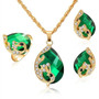 Amazing Price jewelry sets african bridal gold color necklace earrings Ring wedding crystal sieraden