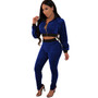 Two Piece Set Crop Top Metallic Silk Women Tracksuit Jacket Long Sleeve Pants Club Outfits Plus Size Winter Tweed Suits Matching