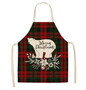 Christmas Cotton Linen Kitchen Aprons