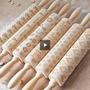 Big Selection of Wooden Christmas Embossing Rolling Pins