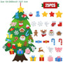 Kids DIY Felt Christmas Tree Christmas Decoration for Home Navidad 2021 New Year Gifts Christmas Ornaments Santa Claus Xmas Tree