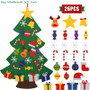 Kids DIY Felt Christmas Tree Christmas Decoration for Home Navidad 2021 New Year Gifts Christmas Ornaments Santa Claus Xmas Tree