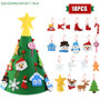 Kids DIY Felt Christmas Tree Christmas Decoration for Home Navidad 2021 New Year Gifts Christmas Ornaments Santa Claus Xmas Tree