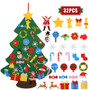 Kids DIY Felt Christmas Tree Christmas Decoration for Home Navidad 2021 New Year Gifts Christmas Ornaments Santa Claus Xmas Tree