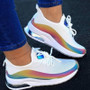 Women Colorful Sneaker Fashion Mesh Air-Cushion Woman Vulcanize Shoes Casual Lace Up Comfortable Breathable Ladies Walking Shoes