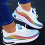 Women Colorful Sneaker Fashion Mesh Air-Cushion Woman Vulcanize Shoes Casual Lace Up Comfortable Breathable Ladies Walking Shoes