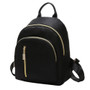 Black Backpack Fashion Women  Small Travel Backpacks Zipper Closure Oxford Daypack Schoolbag School Bag Set For Teen  Bookbag