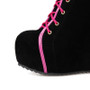 Lace Up High Heel Platform Boots Harajuku Shoes #JU2749