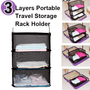 3 Layers Portable Travel Storage Rack Holder