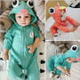 Frog Ear Hooded Baby Rompers