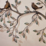 Tree and bird metal wall decor, Garden art