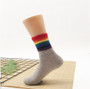 Winter Women's Socks Cotton Rainbow Stripes Socks Christmas Fashion Warm Christmas Casual Tide Socks harajuku  korean