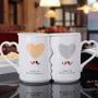 2Pcs/Set Couple Cup Ceramic Kiss Mug Valentine's Day Wedding Birthday Gift