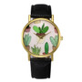 Ladies Cacti Leather Fashion Wrist Watch