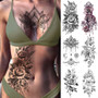 Purple Rose Water Transfer Tattoo Stickers