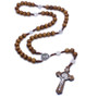 Round Bead Catholic Rosary Necklace