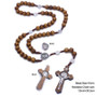 Round Bead Catholic Rosary Necklace