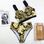 In-X High waist paisley print bikini 2021 Push up swimwear women Underwire swimsuit female Sexy lace bikinis Straps bathing suit