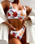 2020 New Cow Print High Waist Bikinis Swimwear Women High Leg Bikini Set Swimsuits Spring Summer Female Swimming Suit Beachwear